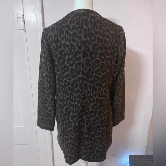Betsey Johnson EUC Wool Leopard Coat, Size: Large - Picture 6 of 8